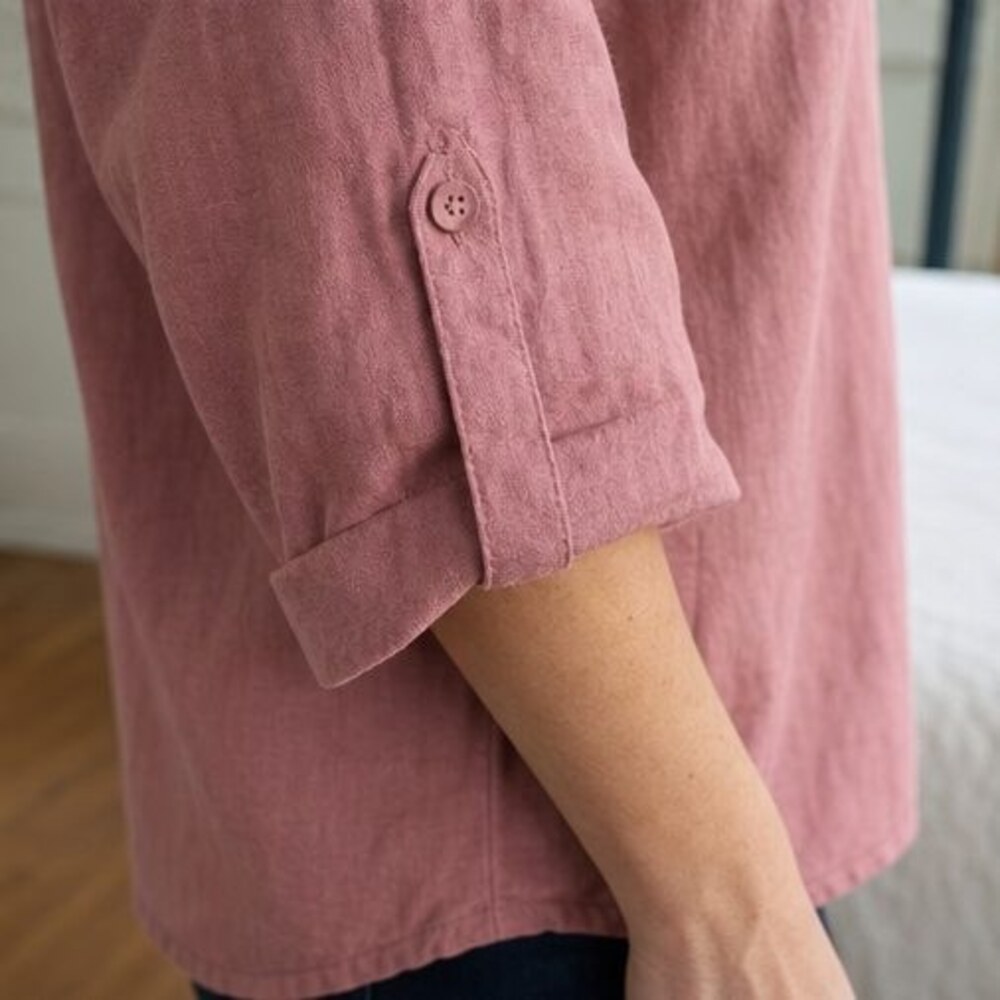 Rust Pleated Blouse - Picture 5 of 6